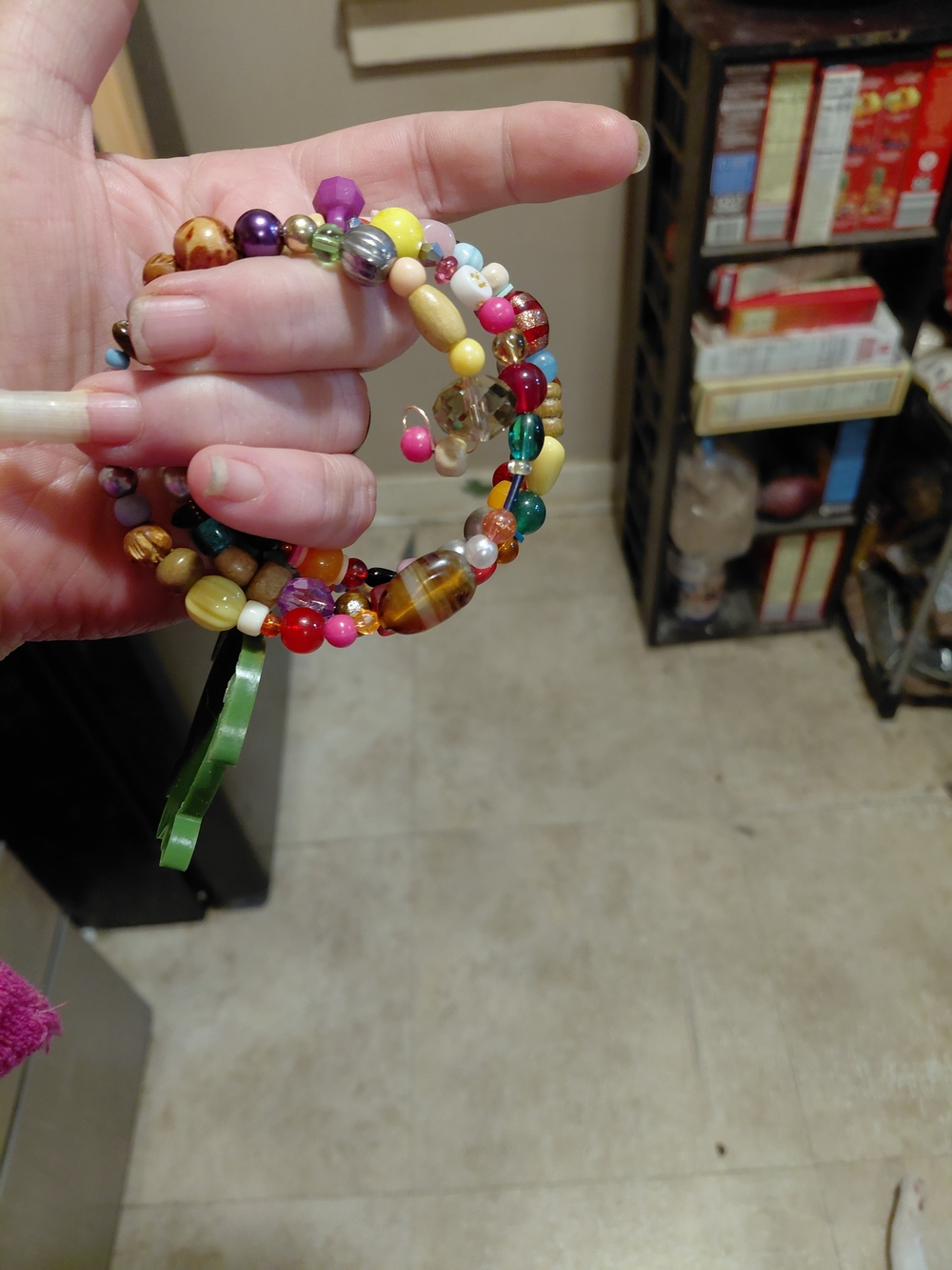 Colorful Multi-Bead Coil Bracelet - Women Jewelry